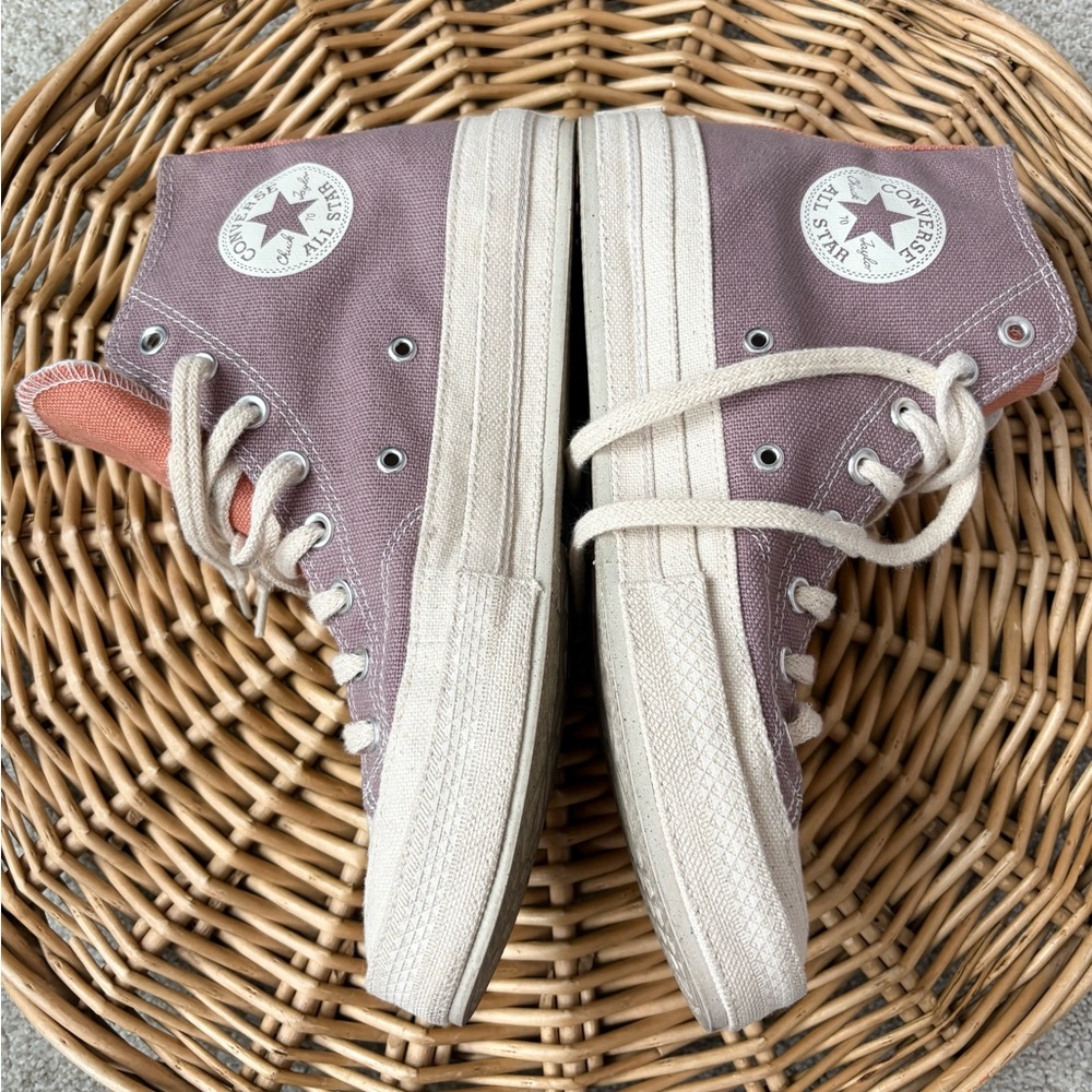Converse High Top Sneakers in Mustard, Rust, and Mauve - Picture 6 of 12